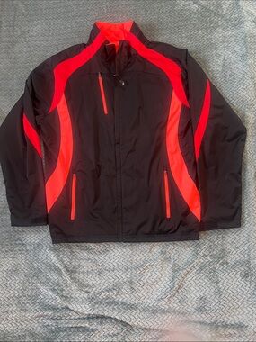 Antigua Black Jacket with Bright Red Accents